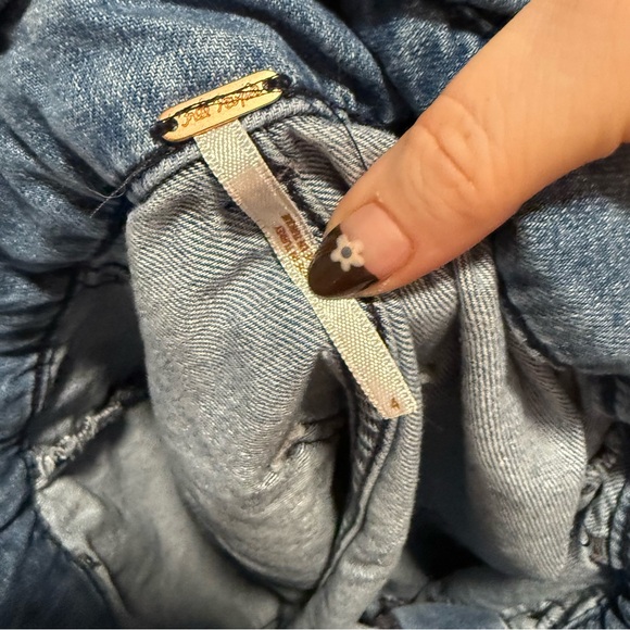 Free People Splendor in the Grass High Rise Belted Denim Skirt, size 4 - Picture 3 of 7